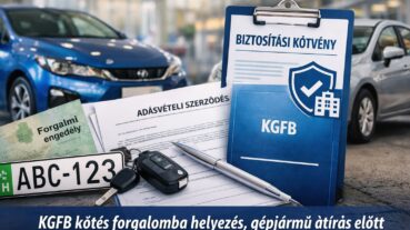 Kötelező biztosítás kötés forgalomba helyezés, gépjármű átírás előtt